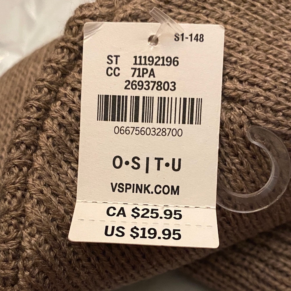 PINK Victoria's Secret Brown Beanie - Picture 4 of 5